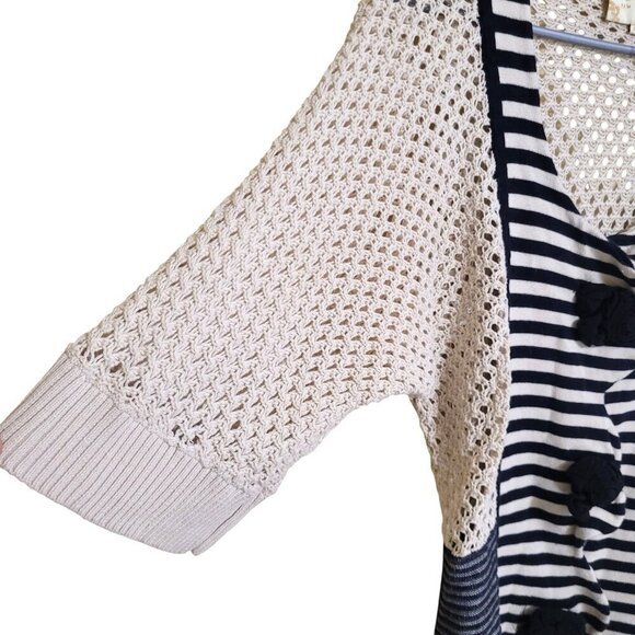 Lia Molly Anthropologie  Womens Open Knit‎ Striped Cardigan S Boho Cottagecore - Picture 8 of 10